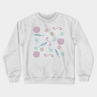 Floral Wine Pattern | Cream Crewneck Sweatshirt